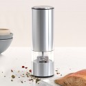 Electric Pepper/Salt Grinder, Stainless Steel Seasoning Grinder Adjustable Burr Mill，5 Levels Coarseness, for Pepper, Cloves, Kosher salt and Cumin