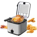 2.5L Electric Fryer Household Small 1000W High Power Multiple Function Stainless Steel Fryer Kebab French Fries Machine