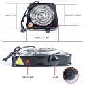 Electric Furnace Household Mini Single Disc Burner Portable Hot Plate Mosquito Incense Furnace 1000W High Power 200-1000℃  Kitchen Stove Hookah Charcoal Coconut Shell Stove