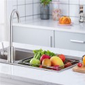 Dish Sink Rack Over Sink Drying Bowl Holder Stainless Steel Vegetables Washing Basket Kitchen Shelf Cutlery Drainer