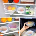 4pcs Reusable Silicone Food Storage Covers Food Wraps for Bowls Support Microwave Heating