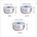 3 Pcs Mixing Bowl with Lid Stainless Steel Non-Slip Serving Bowls Storage Container Bowl Stackable Metal Bowls with Airtight Lids