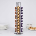 Coffee Pod Carousel Holder Organizer Strong Spinning Coffee Capsule Holder Rack Compatible with 40 Nespresso Coffee Pods