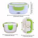 Electric Heating Lunch Box for Car and Home Stainless Steel Two-in-One Lunch Bento Box