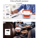 Electric Heating Lunch Box for Car and Home Stainless Steel Two-in-One Lunch Bento Box