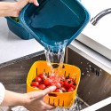 Multi-Functional Drain Basket Kitchen Dual Layer Vegetable Strainer Fruit Storage Box with Transparent Cover