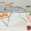 Outdoor Pot Rack Stainless Steel Grill Camping Folding Light Campfire Picnic BBQ Backpacking Fishing Hiking