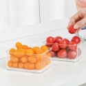 Crisper Transparent Fresh Keeping Box Storage Containers Refrigerator Fresh Produce Stackable Pantry Bin Fresh Produce Saver Storage Containers Draining Crisper with Vent Hole