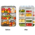 Crisper Transparent Fresh Keeping Box Storage Containers Refrigerator Fresh Produce Stackable Pantry Bin Fresh Produce Saver Storage Containers Draining Crisper with Vent Hole