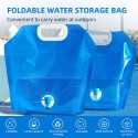 Water Storage Bag Foldable Bag 10L Large Capacity with Valve Food Grade Portable No Leakage for Camping Hiking Outdoors