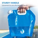 Water Storage Bag Foldable Bag 10L Large Capacity with Valve Food Grade Portable No Leakage for Camping Hiking Outdoors