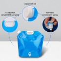 Water Storage Bag Foldable Bag 10L Large Capacity with Valve Food Grade Portable No Leakage for Camping Hiking Outdoors