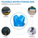 Water Storage Bag Foldable Bag 10L Large Capacity with Valve Food Grade Portable No Leakage for Camping Hiking Outdoors