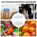 Rotating Organizer Transparent Double Layer 360° Rotatable Kitchen Seasonings Rack Makeup Holder Lazy Susan Turntable