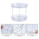 Rotating Organizer Transparent Double Layer 360° Rotatable Kitchen Seasonings Rack Makeup Holder Lazy Susan Turntable