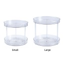 Rotating Organizer Transparent Double Layer 360° Rotatable Kitchen Seasonings Rack Makeup Holder Lazy Susan Turntable