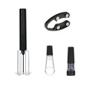 4pcs/set Wine Bottle Opener Set Air Pressure Wine Bottle Opener 4 Piece Gift Set with Corkscrew Remover & Foil Cutter & Pourer & Wine Stopper House Warming Gift