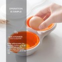 Microwave Boiled Egg Cups Microwave Egg Cooker Maker 2 Egg Poaching Cups Egg Boiler Mold Bowl for Kitchen Cooking Cookware Baking Tools