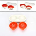 Microwave Boiled Egg Cups Microwave Egg Cooker Maker 2 Egg Poaching Cups Egg Boiler Mold Bowl for Kitchen Cooking Cookware Baking Tools