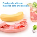 2 Pcs Ice Cube Molds Ice Tray with Lid Square Ice Cube Trays Silicone for Ice Cream Whiskey Chocolate Reusable