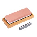 400/1000 3000/80000 Grit White Corundum Double-sided Whetstone with Leather Strop White Stone Correction Angel Guide