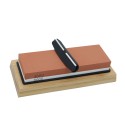 400/1000 3000/80000 Grit White Corundum Double-sided Whetstone with Leather Strop White Stone Correction Angel Guide