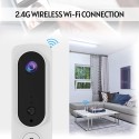 Wireless Video Doorbell 720P Visual Real-time Intercom Wi-Fi Video Bell PIR Detection Night Vision 2-Way Talk Home Security Camera with 166° Viewing Angle Smart Door Bell