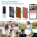 Wireless Video Doorbell 720P Visual Real-time Intercom Wi-Fi Video Bell PIR Detection Night Vision 2-Way Talk Home Security Camera with 166° Viewing Angle Smart Door Bell