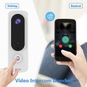 Wireless Video Doorbell 720P Visual Real-time Intercom Wi-Fi Video Bell PIR Detection Night Vision 2-Way Talk Home Security Camera with 166° Viewing Angle Smart Door Bell