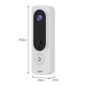 Wireless Video Doorbell 720P Visual Real-time Intercom Wi-Fi Video Bell PIR Detection Night Vision 2-Way Talk Home Security Camera with 166° Viewing Angle Smart Door Bell