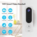 Wireless Video Doorbell 720P Visual Real-time Intercom Wi-Fi Video Bell PIR Detection Night Vision 2-Way Talk Home Security Camera with 166° Viewing Angle Smart Door Bell