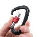 5 PCS Carabiner with Screw Lock Gate 12KN Heavy Duty Carabiner Clips for Hammocks Camping Hiking Backpacking