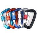 5 PCS Carabiner with Screw Lock Gate 12KN Heavy Duty Carabiner Clips for Hammocks Camping Hiking Backpacking