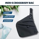 Men’s Crossbody Bag Storage Bag Waterproof Left Right Shoulder Backpack Chest Bag Messenger Bag Cycling Hiking