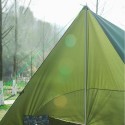 Awning Waterproof Tarp Tent Shade with Pole Folding Camping Canopy Ultralight Beach Sun Shelter for Camping Hiking and Survival Shelter