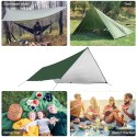 Awning Waterproof Tarp Tent Shade with Pole Folding Camping Canopy Ultralight Beach Sun Shelter for Camping Hiking and Survival Shelter