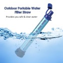 Outdoor Water Filter Straw Water Purifier Filtration System Bottom Thread Ultrafiltration Film Design for Emergency Camping Traveling Backpacking Hiking Cycling Fishing Portable