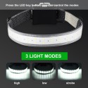 LEDs Headlamp Flashlight COB Head Band Light USB Rechargeable 3 Modes for Camping Running Cycling