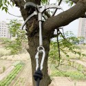 Foldable 4 Claws Stainless Steel Climbing Grappling Hook with 65ft 8mm Auxiliary Rope Carabiner for Outdoor Activities