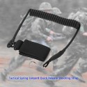 Adjustable Tactical Spring Pistol Lanyard Coiled Wire Secure Sling Strap Outdoor Combat Gear