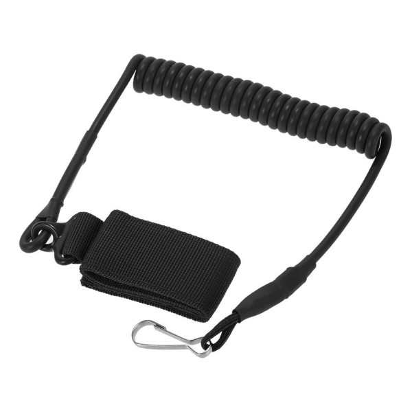 Adjustable Tactical Spring Pistol Lanyard Coiled Wire Secure Sling Strap Outdoor Combat Gear