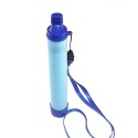 Outdoor Water Filter Straw Set Dual Filter Water Purifier Portable Filtration Survival Gear Kit with Water Bag Backwashr Extension Tube for Outdoor Camping Travel Hiking Backpacking Fishing