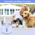 2.4L Automatic Pet Cat Water Fountain with LED Electric USB Dog Cats Pets Mute Drinker Feeder Bowl Pet Drinking Fountain Dispenser