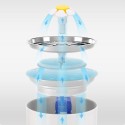 2.4L Automatic Pet Cat Water Fountain with LED Electric USB Dog Cats Pets Mute Drinker Feeder Bowl Pet Drinking Fountain Dispenser