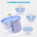 2.6L Automatic Pet Water Fountain Silent Drinking Electric Water Dispenser Feeder Bowl for Cats Dogs Multiple Pets with 1 Mat