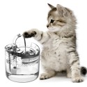 Cat Water Fountain Dog Water Dispenser 1.8L Super Quiet Automatic Pet Drinking Fountain with Faucet Transparent Design