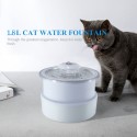 1.8L Cat Water Fountain with Night Night Auto Power Off Pet Fountain Drinking Pet Slow Water Feeders Foldable Pet Water Dispenser Bowl with Activated Carbon Filter for Pet Cat Dog