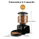 5.5L Automatic Pet Feeder Smart Pet Feeder Timed Dog Cat Food Dispenser Timer   Programmable 1-3 Meals 12 Portions Control Voice Recorder for Dog Cat Small Medium   Pets