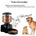 5.5L Automatic Pet Feeder Smart Pet Feeder Timed Dog Cat Food Dispenser Timer   Programmable 1-3 Meals 12 Portions Control Voice Recorder for Dog Cat Small Medium   Pets