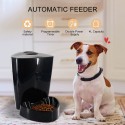 4L Automatic Feeder Smart Pet Feeder Rechargeable Electric Dry Food Container Timed Dog Cat Dispenser Timer Programmable 1-6 Meals 15 Portions Control for Dogs Cats Small Medium Large Pets